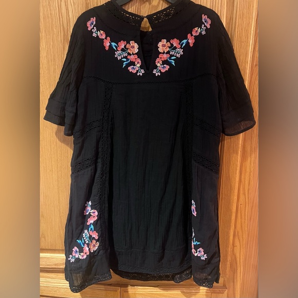 Free People Perfectly Victorian Embroidered Boho Festival Mini Shift‎ Dress XS - Picture 15 of 16
